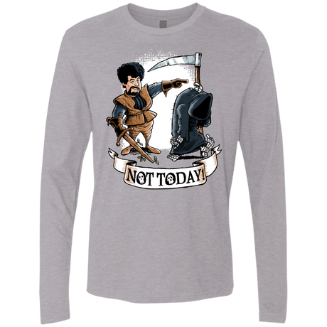 T-Shirts Heather Grey / Small Not Today Men's Premium Long Sleeve