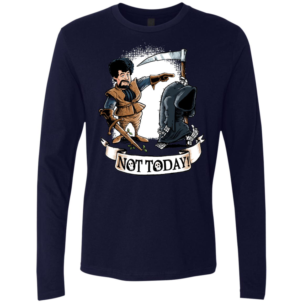 T-Shirts Midnight Navy / Small Not Today Men's Premium Long Sleeve