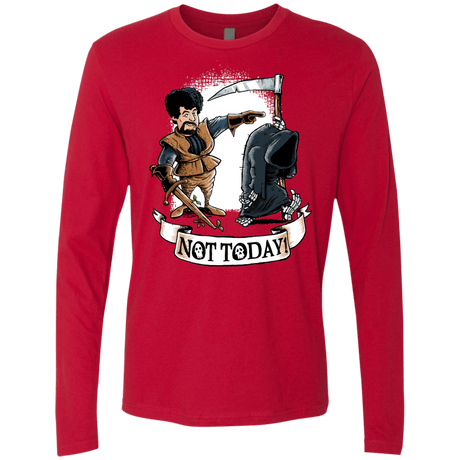 T-Shirts Red / Small Not Today Men's Premium Long Sleeve