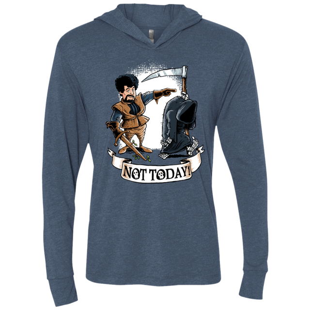 T-Shirts Indigo / X-Small Not Today Triblend Long Sleeve Hoodie Tee