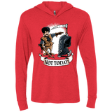 T-Shirts Vintage Red / X-Small Not Today Triblend Long Sleeve Hoodie Tee