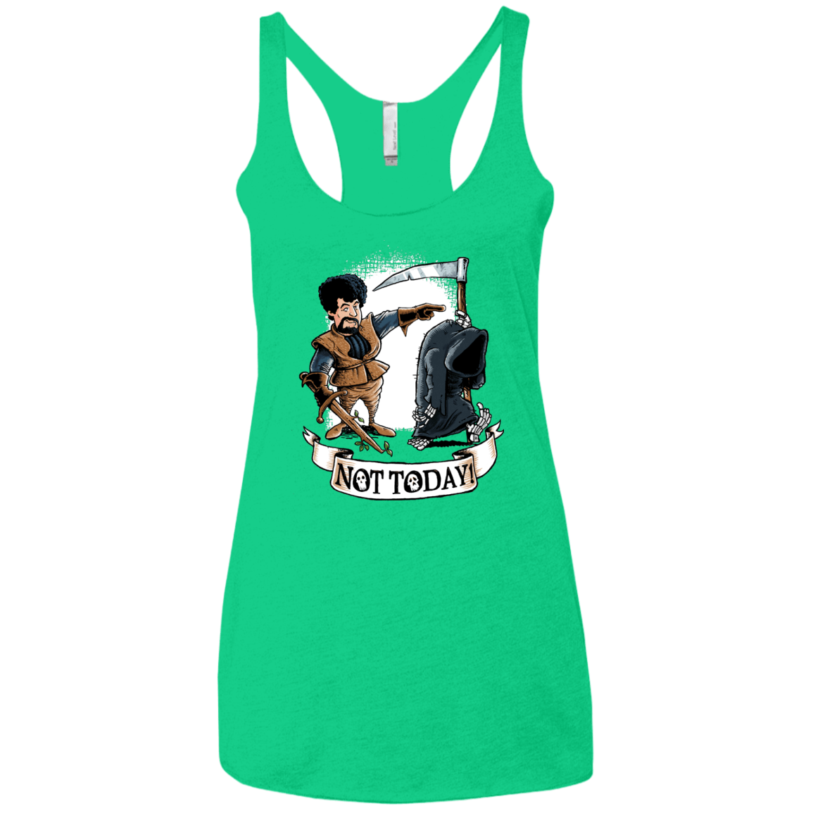 T-Shirts Envy / X-Small Not Today Women's Triblend Racerback Tank