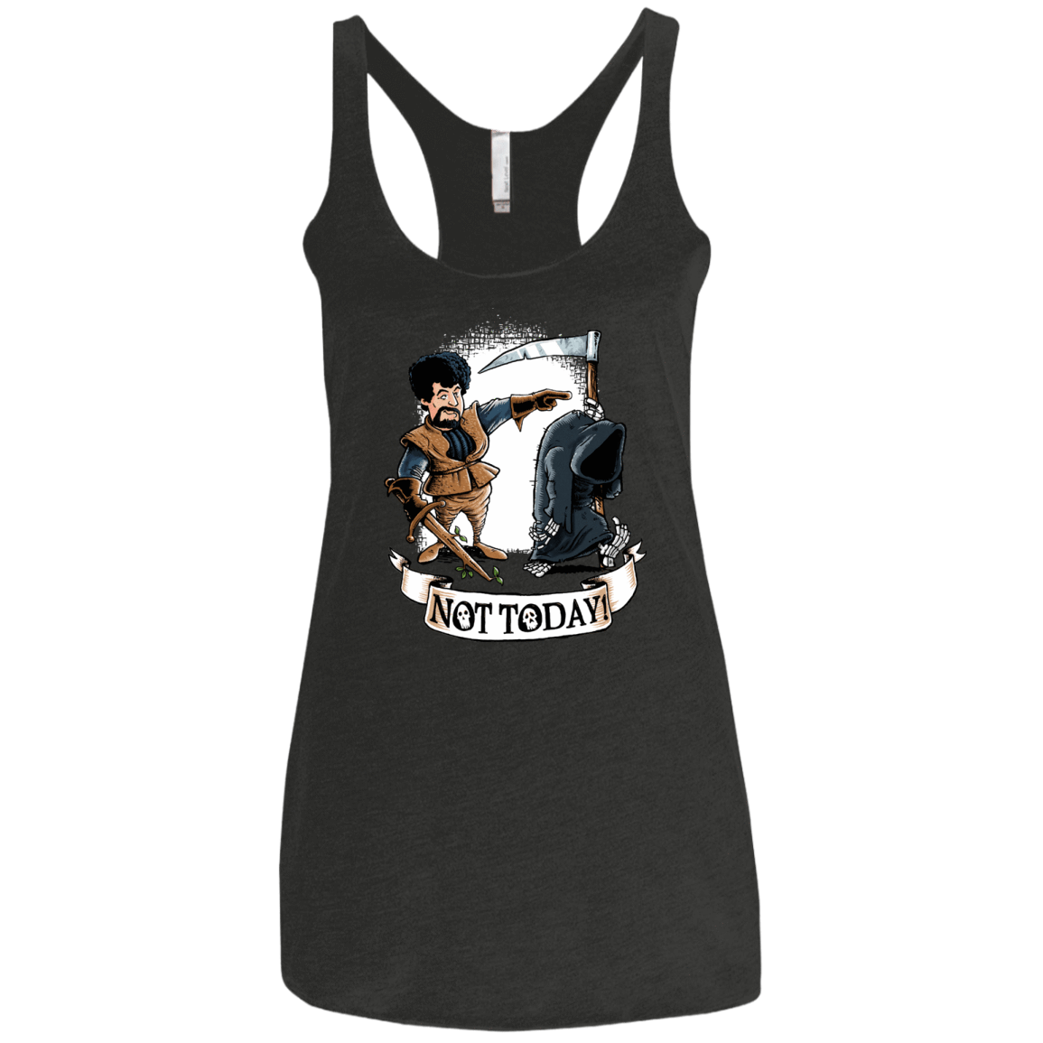 T-Shirts Vintage Black / X-Small Not Today Women's Triblend Racerback Tank