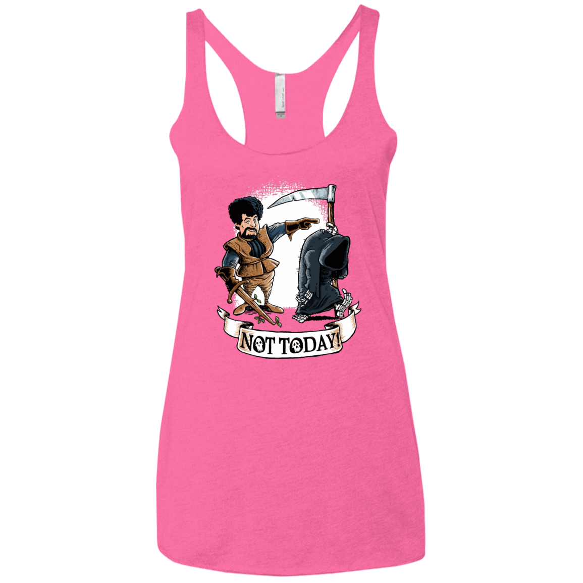 T-Shirts Vintage Pink / X-Small Not Today Women's Triblend Racerback Tank