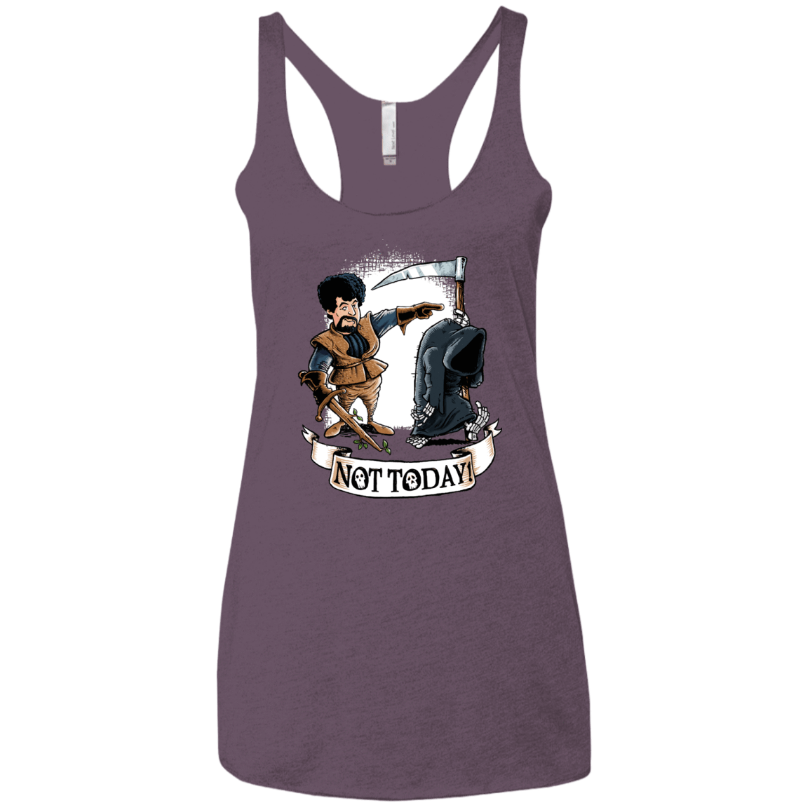 T-Shirts Vintage Purple / X-Small Not Today Women's Triblend Racerback Tank