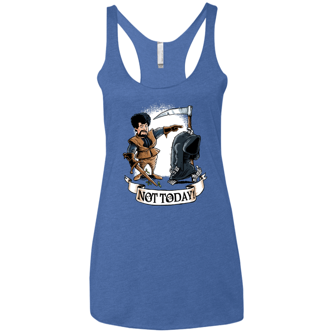 T-Shirts Vintage Royal / X-Small Not Today Women's Triblend Racerback Tank