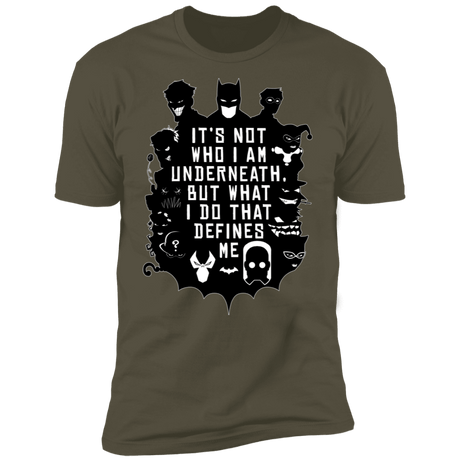 T-Shirts Military Green / S Not Who I Am Underneath Men's Premium T-Shirt