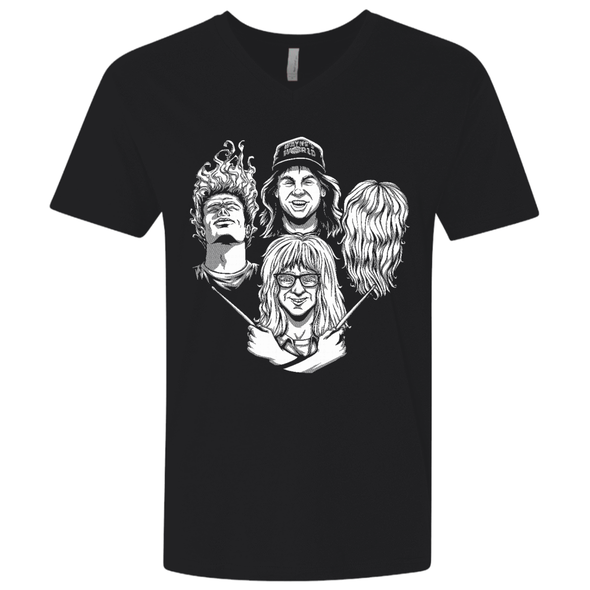 T-Shirts Black / X-Small Not Worthy Rhapsody Men's Premium V-Neck