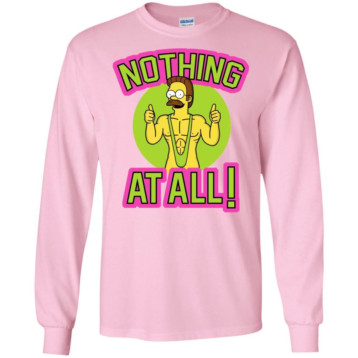 T-Shirts Light Pink / S Nothing At All Men's Long Sleeve T-Shirt