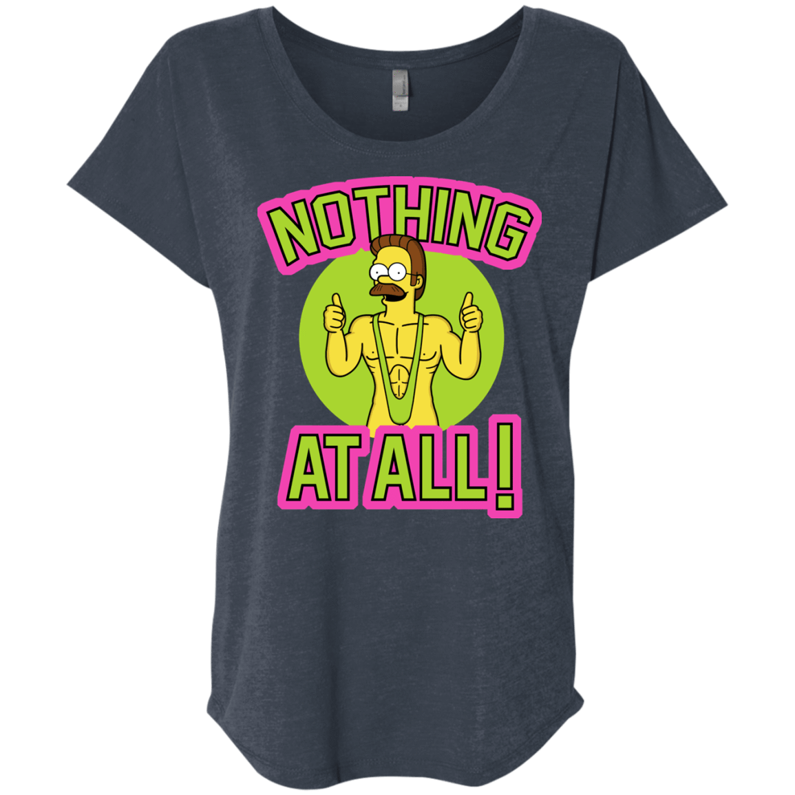 T-Shirts Vintage Navy / X-Small Nothing At All Triblend Dolman Sleeve