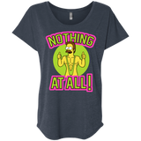 T-Shirts Vintage Navy / X-Small Nothing At All Triblend Dolman Sleeve