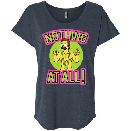 T-Shirts Vintage Navy / X-Small Nothing At All Triblend Dolman Sleeve