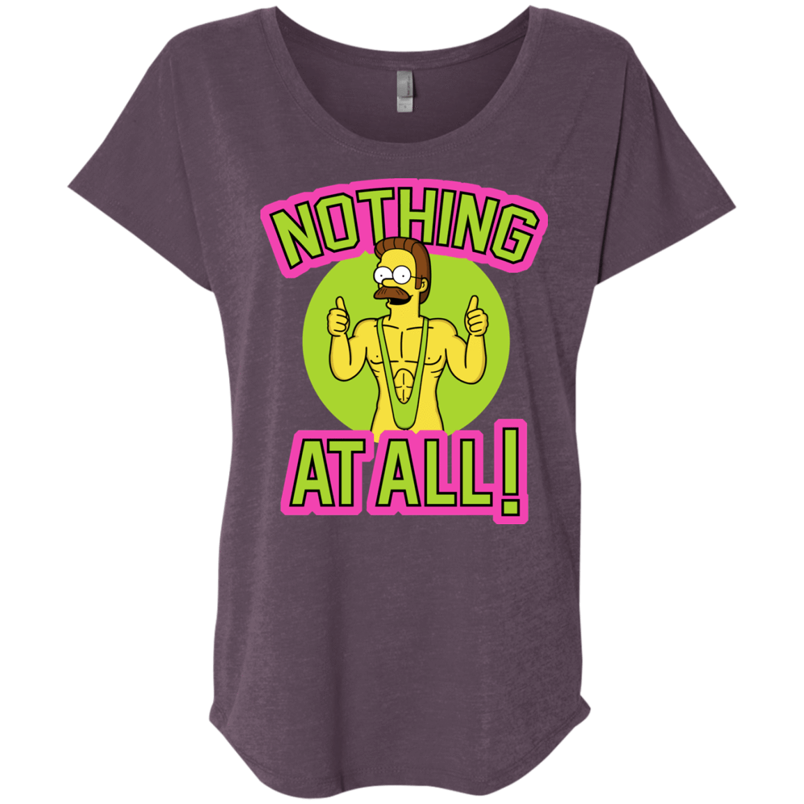 T-Shirts Vintage Purple / X-Small Nothing At All Triblend Dolman Sleeve