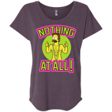 T-Shirts Vintage Purple / X-Small Nothing At All Triblend Dolman Sleeve