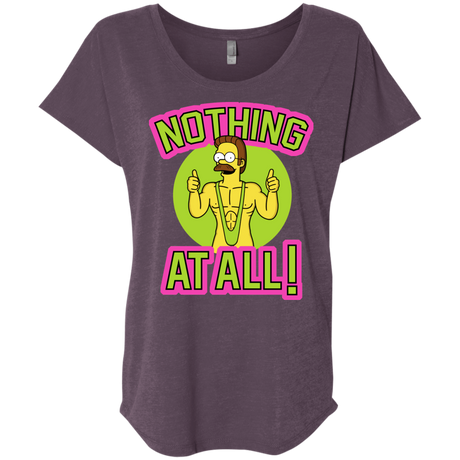 T-Shirts Vintage Purple / X-Small Nothing At All Triblend Dolman Sleeve