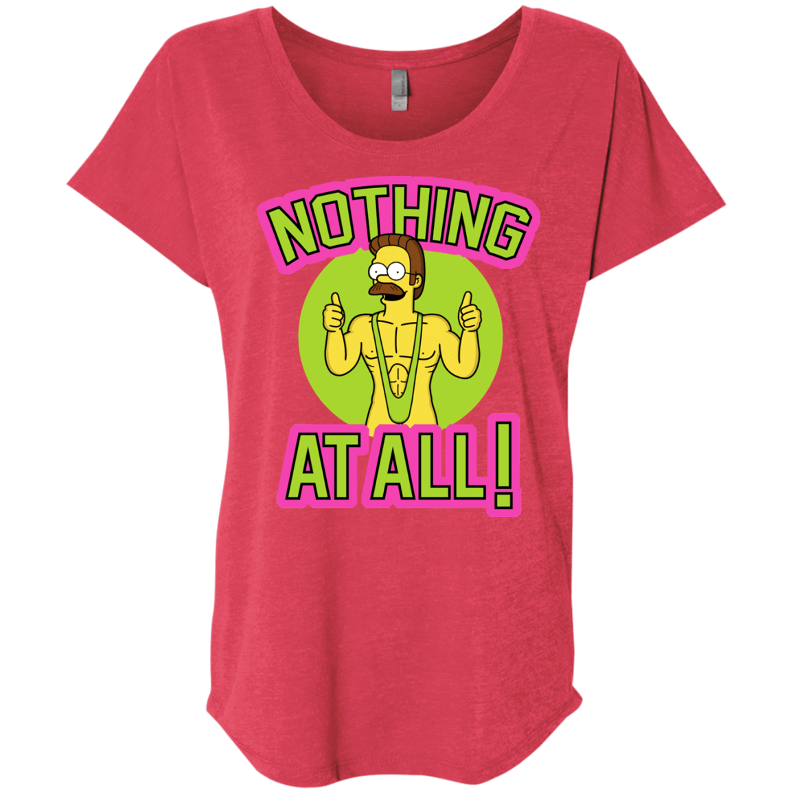 T-Shirts Vintage Red / X-Small Nothing At All Triblend Dolman Sleeve