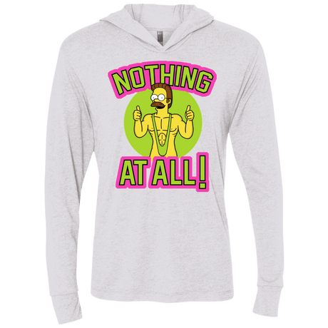 T-Shirts Heather White / X-Small Nothing At All Triblend Long Sleeve Hoodie Tee
