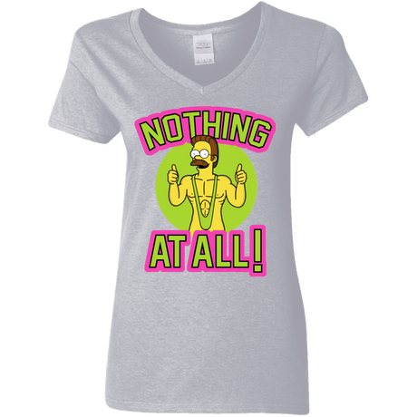 T-Shirts Sport Grey / S Nothing At All Women's V-Neck T-Shirt