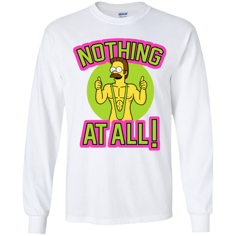 T-Shirts White / YS Nothing At All Youth Long Sleeve T-Shirt