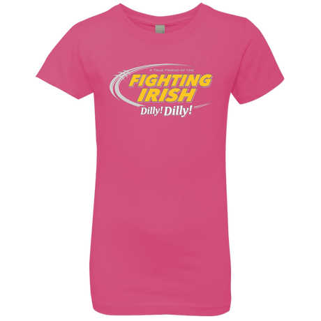 T-Shirts Hot Pink / YXS Notre Dame Dilly Dilly Girls Premium T-Shirt