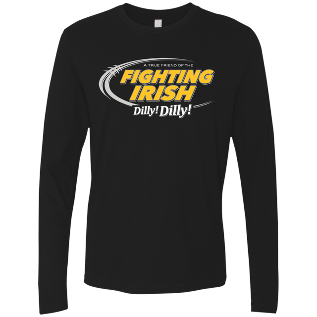 T-Shirts Black / Small Notre Dame Dilly Dilly Men's Premium Long Sleeve