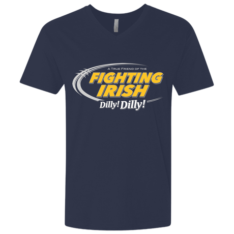 T-Shirts Midnight Navy / X-Small Notre Dame Dilly Dilly Men's Premium V-Neck