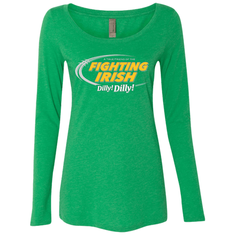 T-Shirts Envy / Small Notre Dame Dilly Dilly Women's Triblend Long Sleeve Shirt