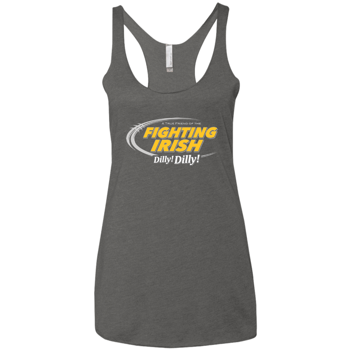 T-Shirts Premium Heather / X-Small Notre Dame Dilly Dilly Women's Triblend Racerback Tank