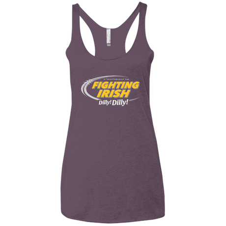 T-Shirts Vintage Purple / X-Small Notre Dame Dilly Dilly Women's Triblend Racerback Tank
