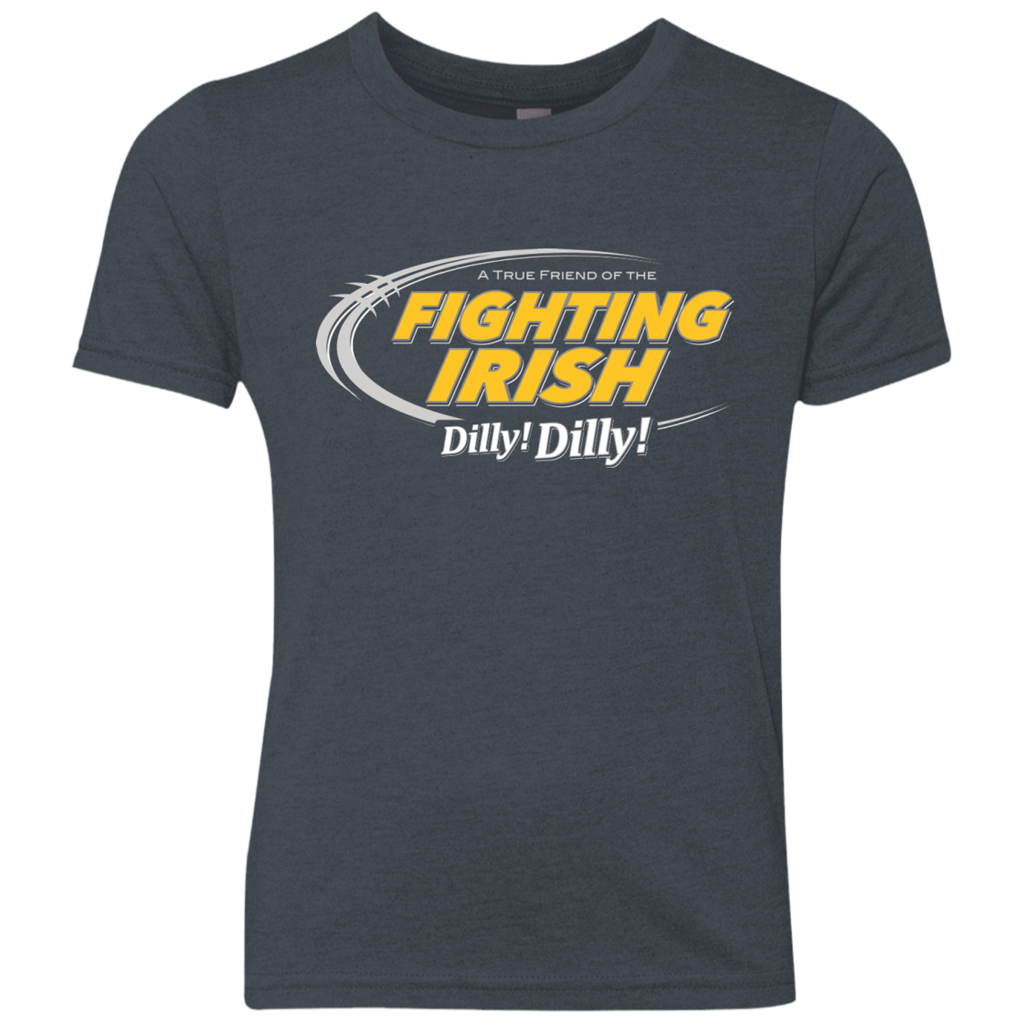 T-Shirts Vintage Navy / YXS Notre Dame Dilly Dilly Youth Triblend T-Shirt