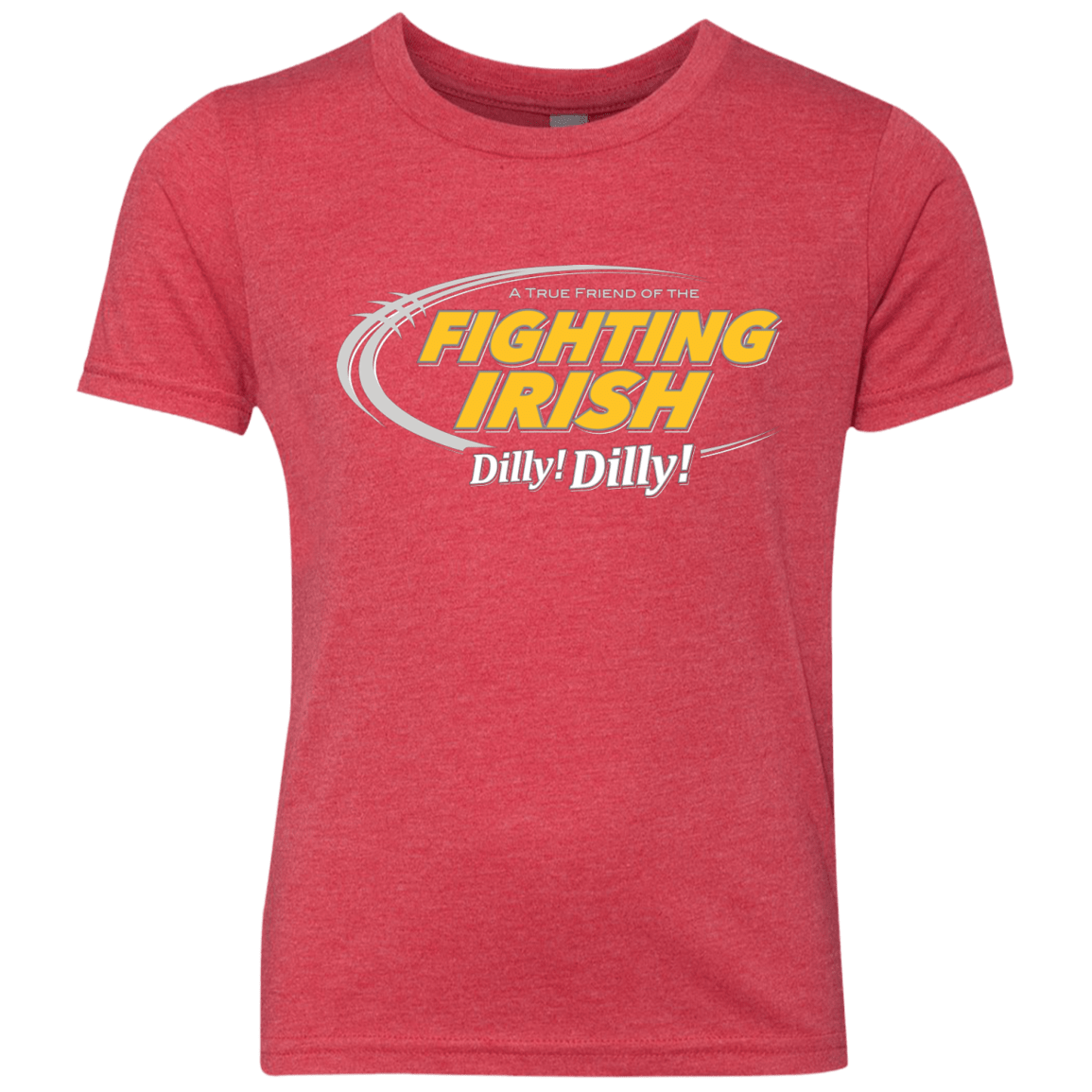 T-Shirts Vintage Red / YXS Notre Dame Dilly Dilly Youth Triblend T-Shirt