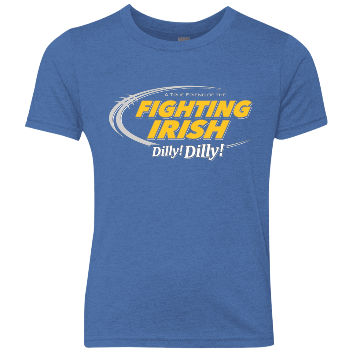 T-Shirts Vintage Royal / YXS Notre Dame Dilly Dilly Youth Triblend T-Shirt