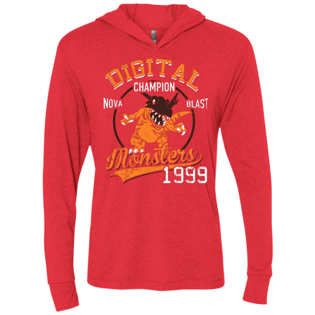 T-Shirts Vintage Red / X-Small Nova Blast Triblend Long Sleeve Hoodie Tee