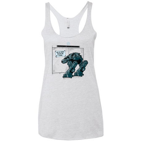 T-Shirts Heather White / X-Small NOW WHAT Women's Triblend Racerback Tank