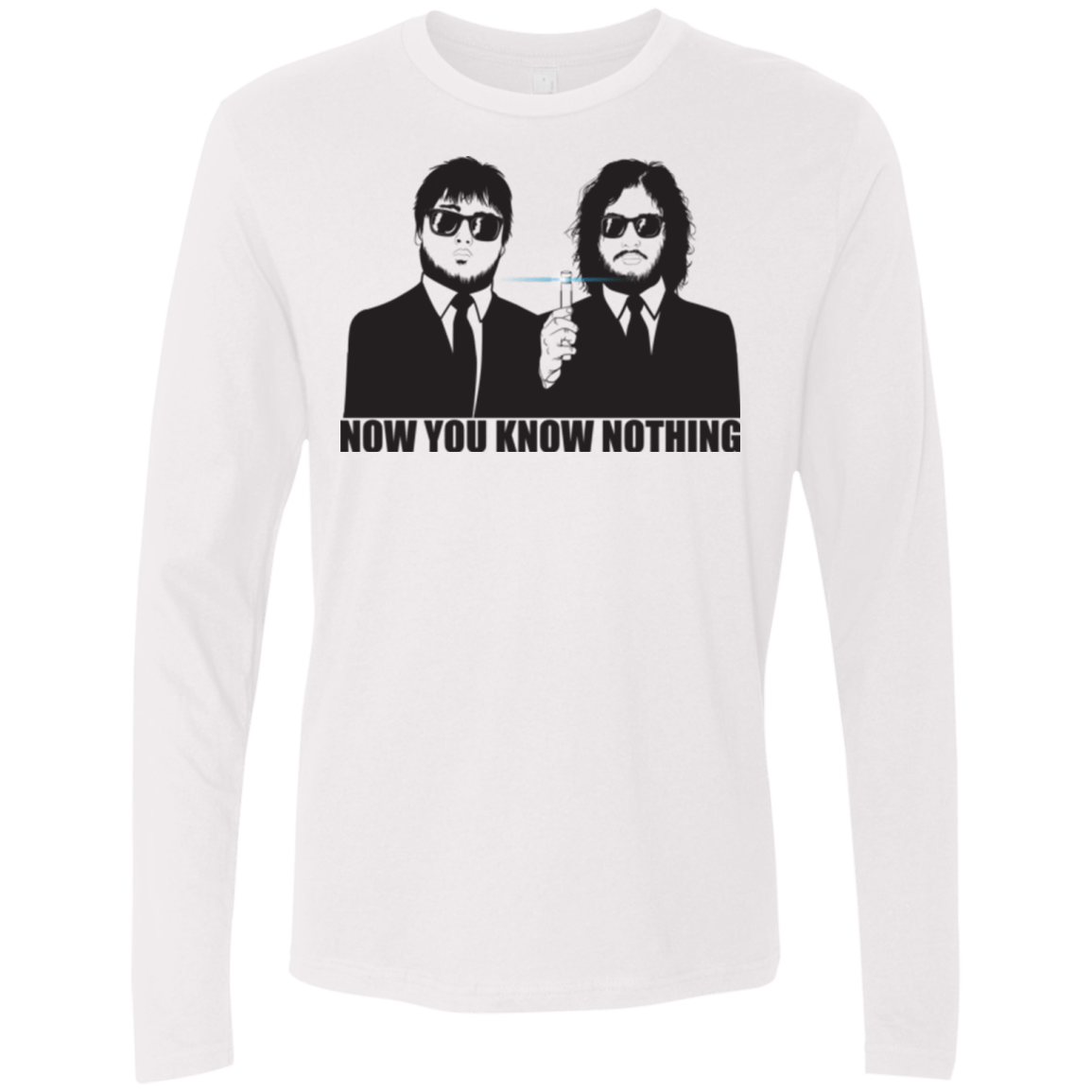 T-Shirts White / Small NOW YOU KNOW NOTHING Men's Premium Long Sleeve