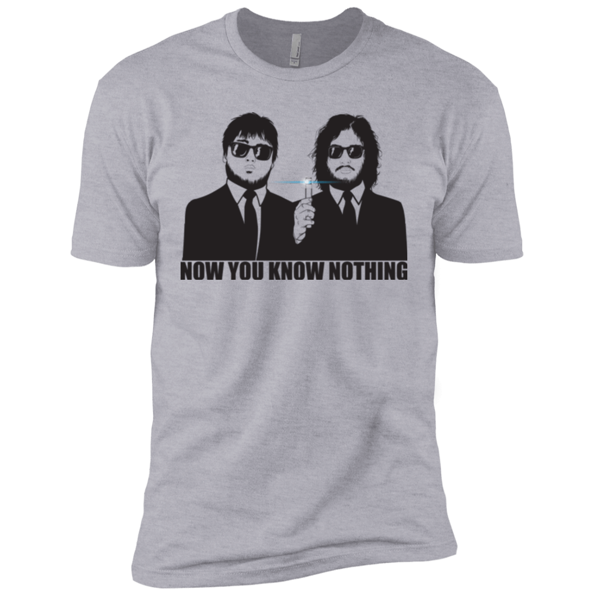 T-Shirts Heather Grey / X-Small NOW YOU KNOW NOTHING Men's Premium T-Shirt