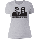 T-Shirts Heather Grey / X-Small NOW YOU KNOW NOTHING Women's Premium T-Shirt