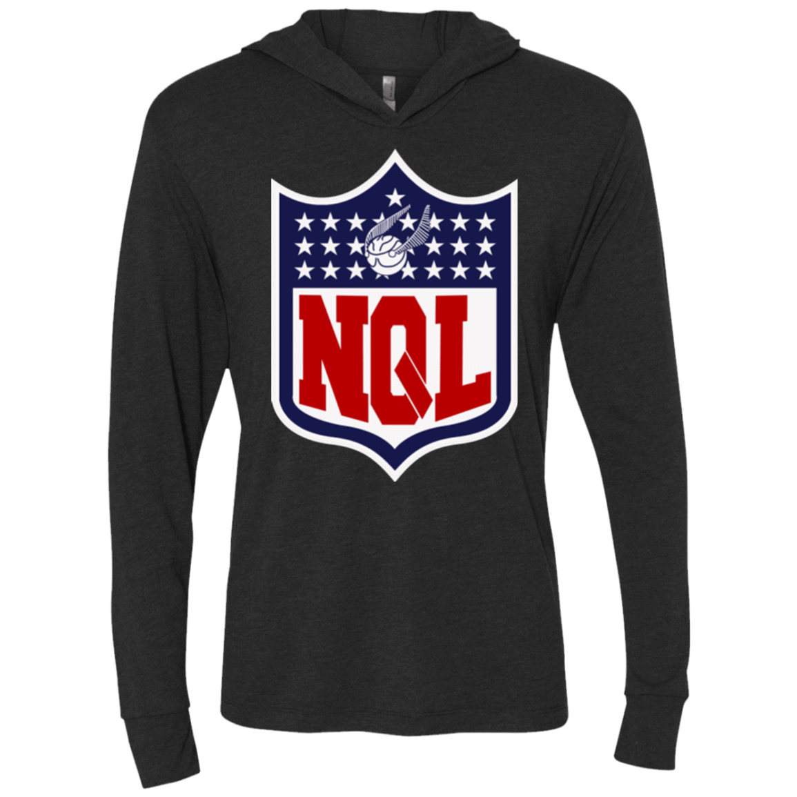 T-Shirts Vintage Black / X-Small NQL Triblend Long Sleeve Hoodie Tee