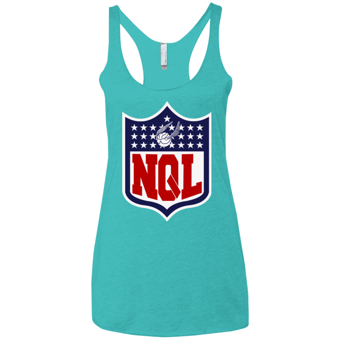 T-Shirts Tahiti Blue / X-Small NQL Women's Triblend Racerback Tank