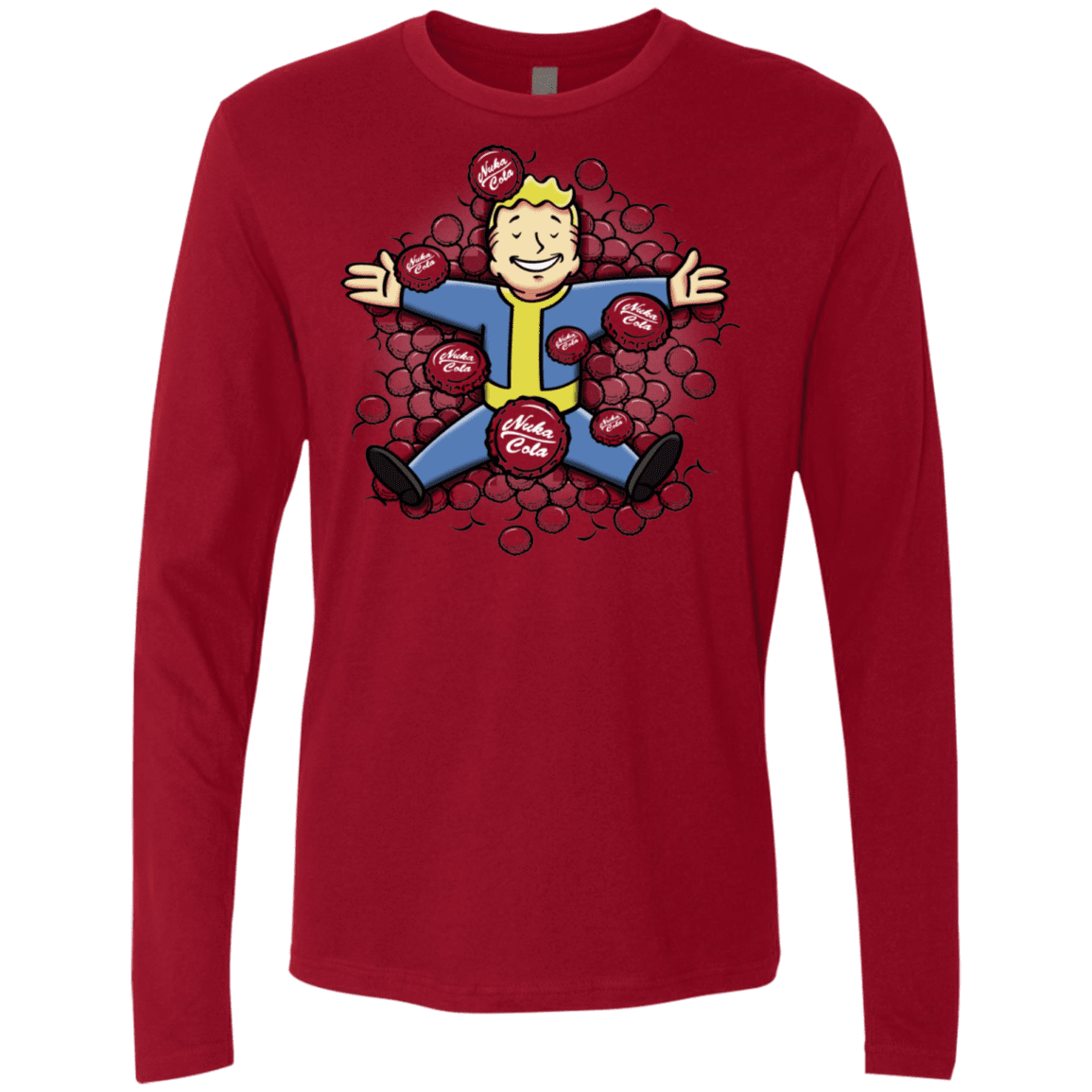 T-Shirts Cardinal / S Nuclear Beauty Men's Premium Long Sleeve