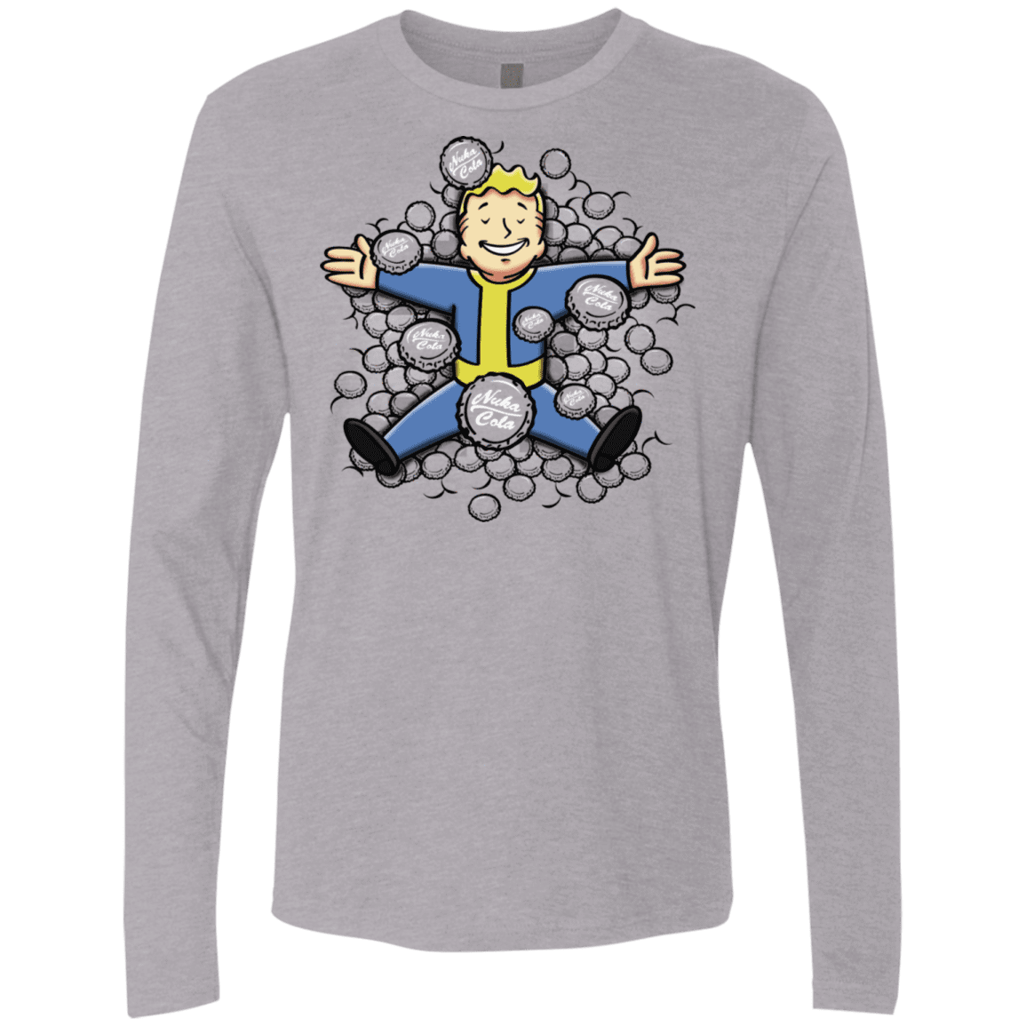 T-Shirts Heather Grey / S Nuclear Beauty Men's Premium Long Sleeve