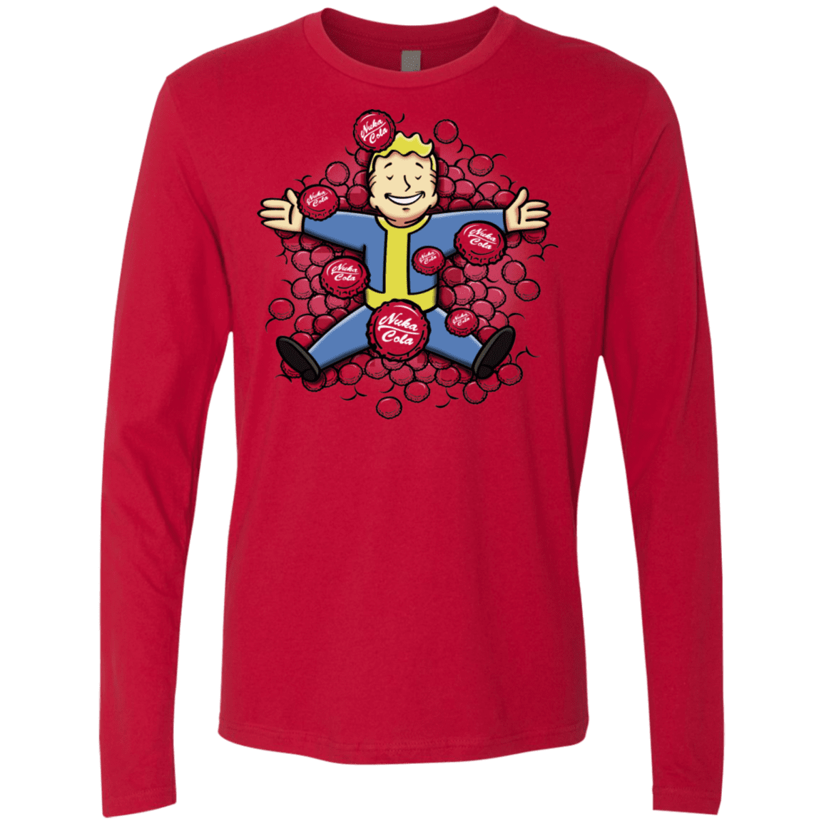 T-Shirts Red / S Nuclear Beauty Men's Premium Long Sleeve