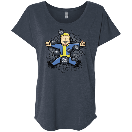 T-Shirts Vintage Navy / X-Small Nuclear Beauty Triblend Dolman Sleeve