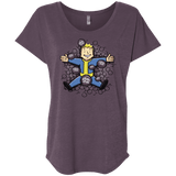 T-Shirts Vintage Purple / X-Small Nuclear Beauty Triblend Dolman Sleeve