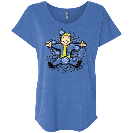 T-Shirts Vintage Royal / X-Small Nuclear Beauty Triblend Dolman Sleeve