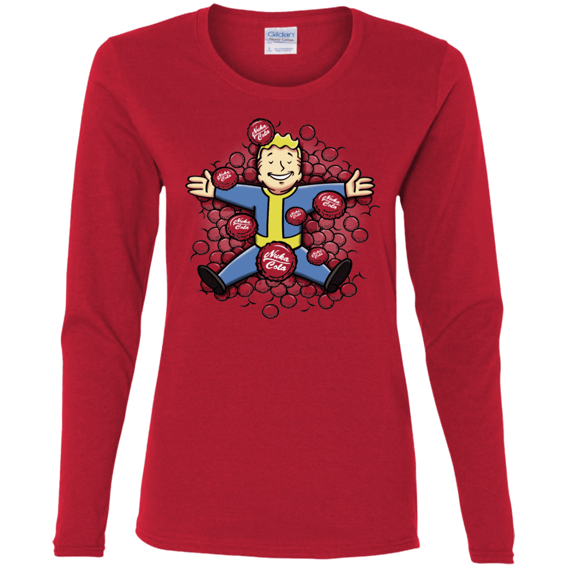 T-Shirts Red / S Nuclear Beauty Women's Long Sleeve T-Shirt