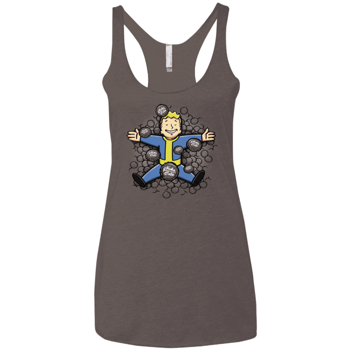 T-Shirts Macchiato / X-Small Nuclear Beauty Women's Triblend Racerback Tank