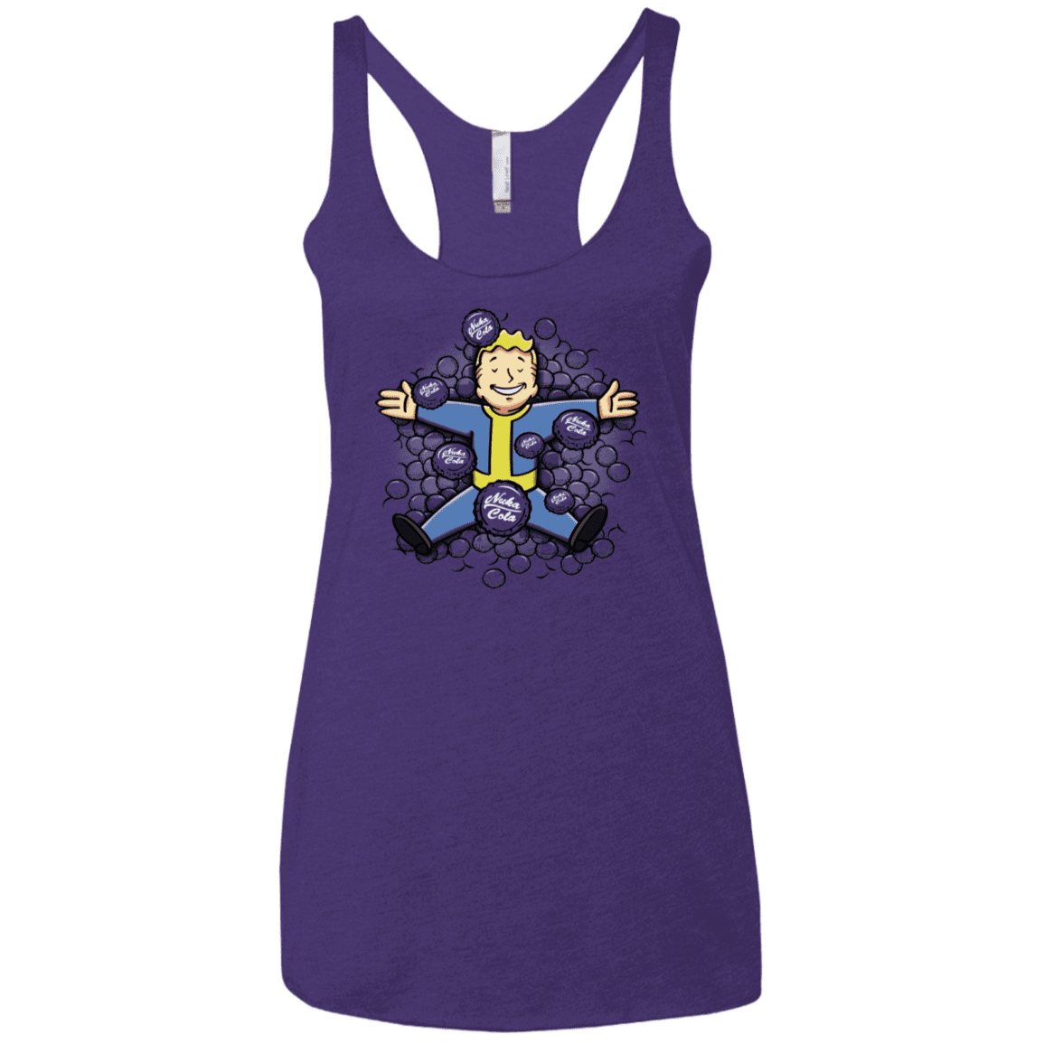T-Shirts Purple Rush / X-Small Nuclear Beauty Women's Triblend Racerback Tank