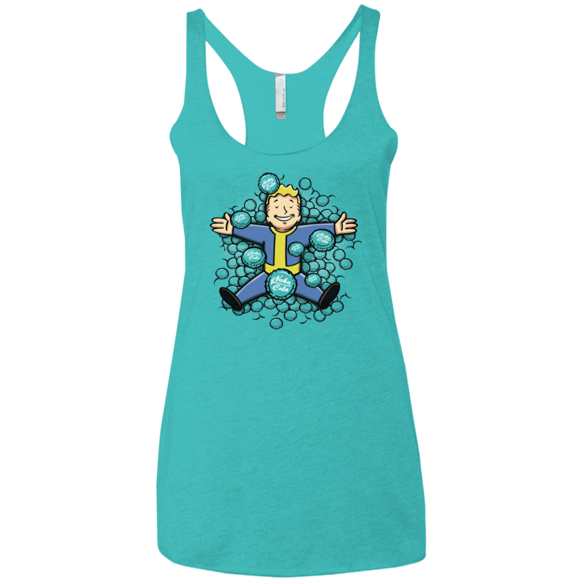 T-Shirts Tahiti Blue / X-Small Nuclear Beauty Women's Triblend Racerback Tank