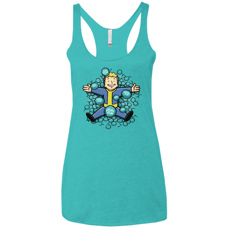 T-Shirts Tahiti Blue / X-Small Nuclear Beauty Women's Triblend Racerback Tank